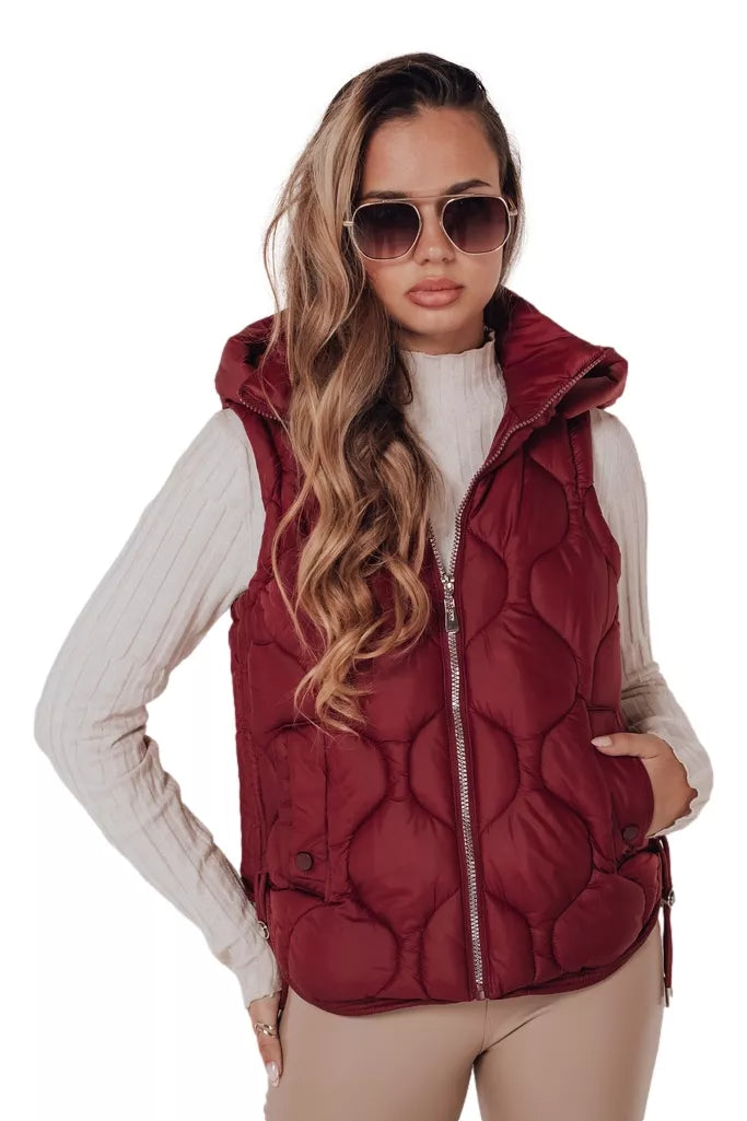 Women's burgundy vest Jener