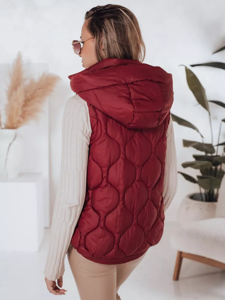 Women's burgundy vest Jener