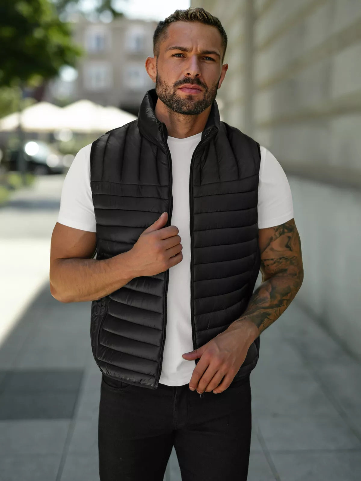 Men's black vest Stix