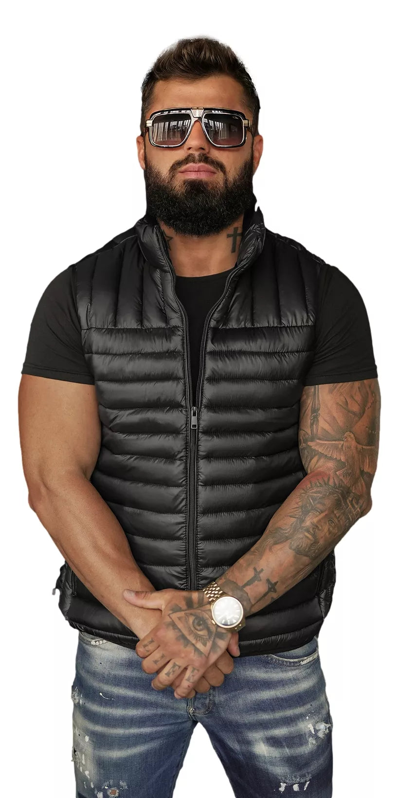Men's black vest Stix