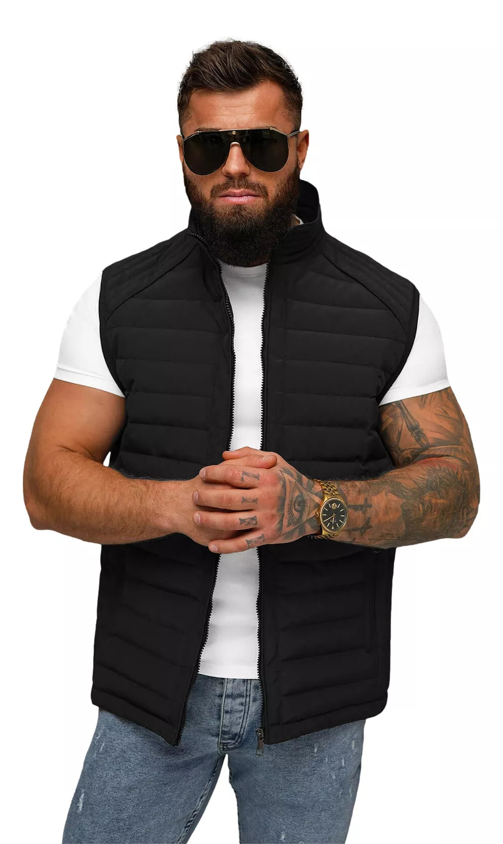Men's black vest Merlin