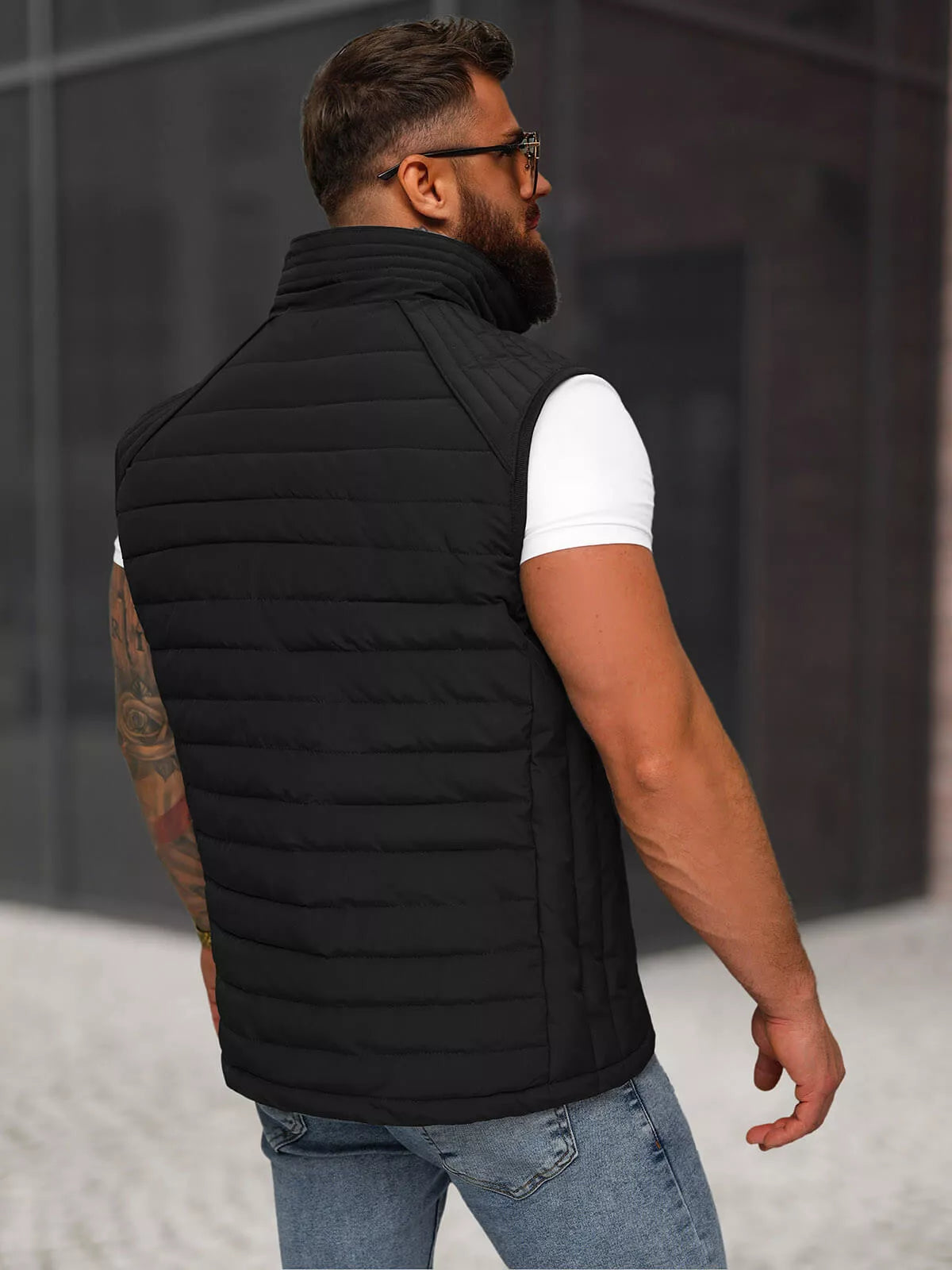 Men's black vest Merlin