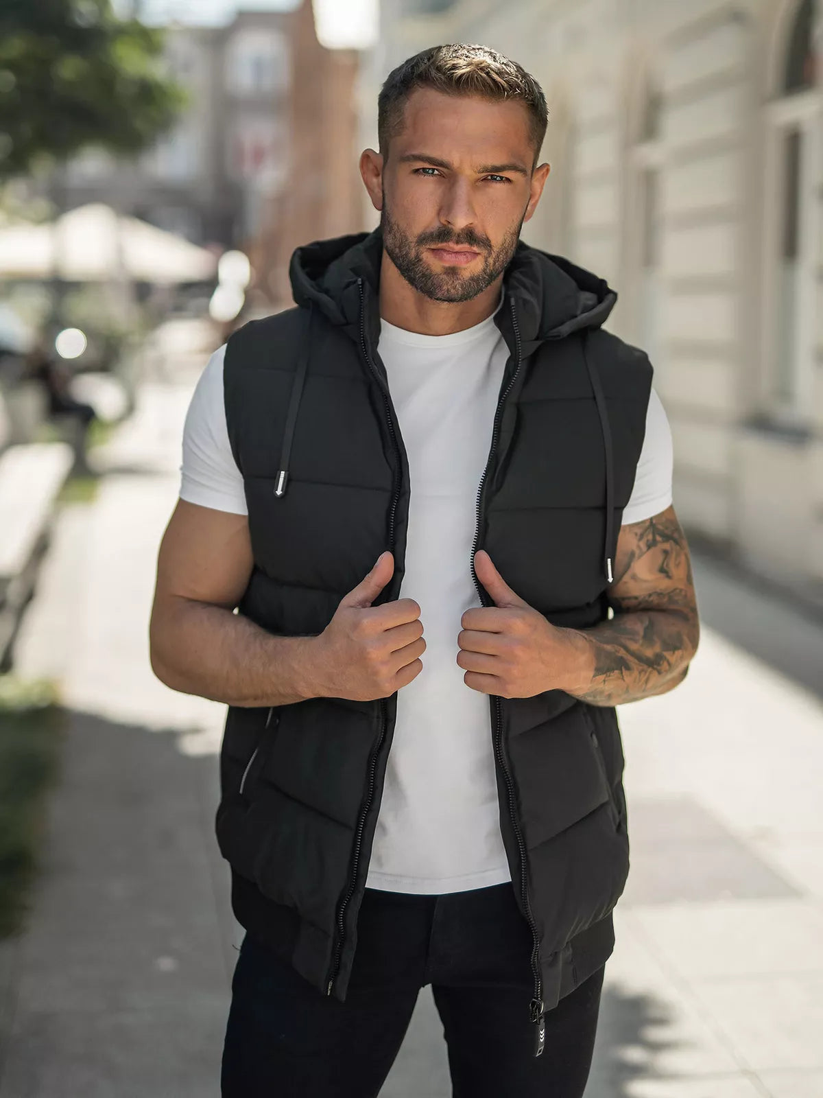 Men's black vest Corles