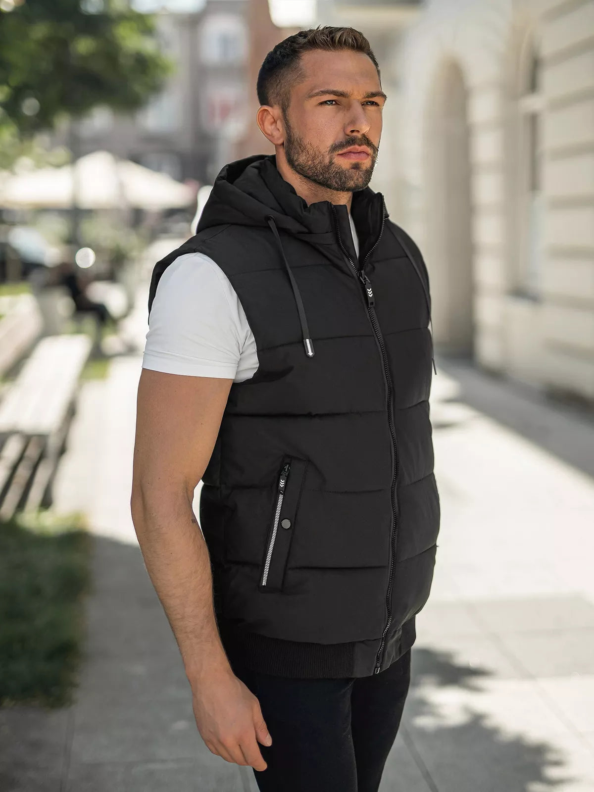 Men's black vest Corles