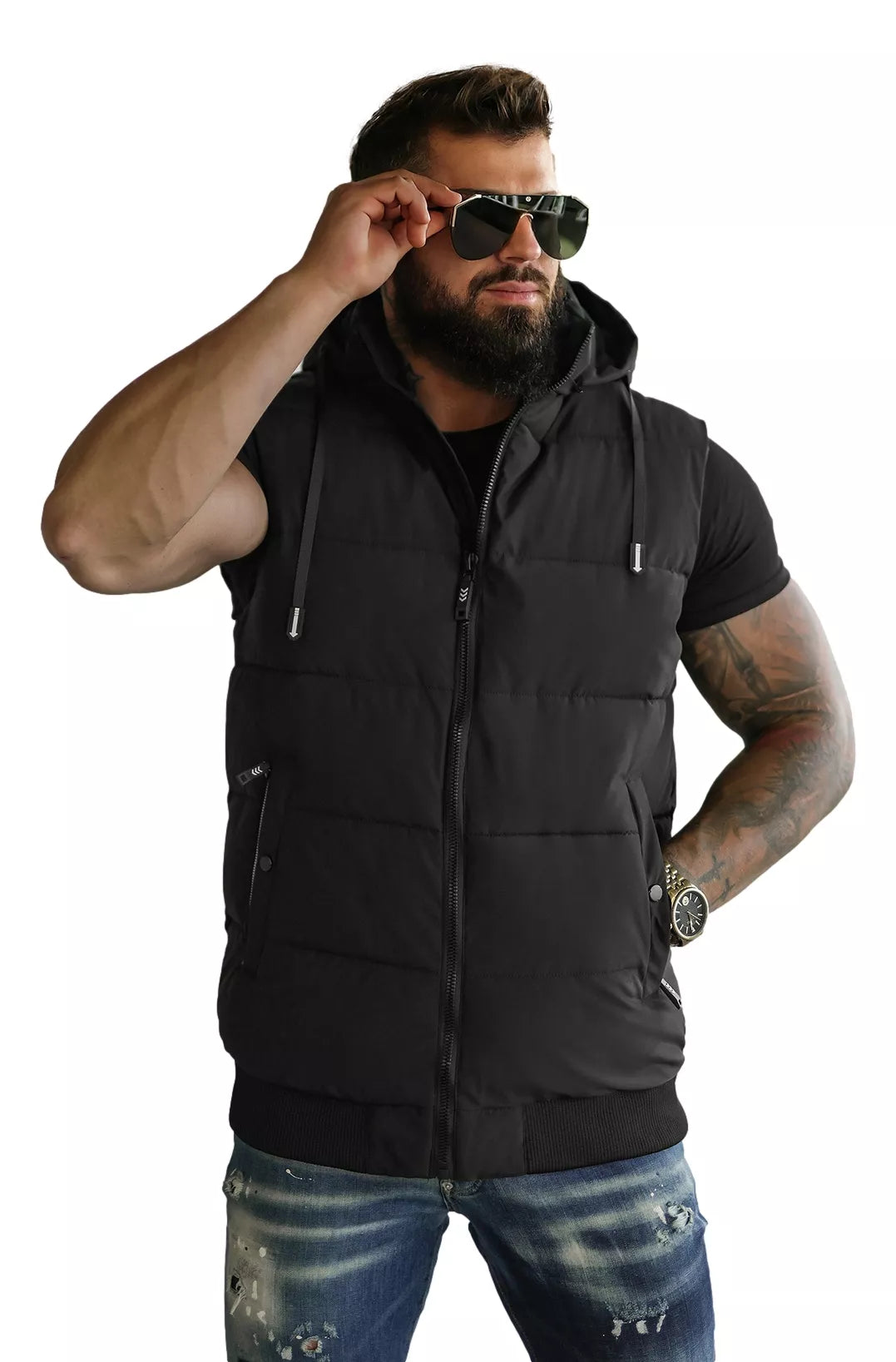 Men's black vest Corles