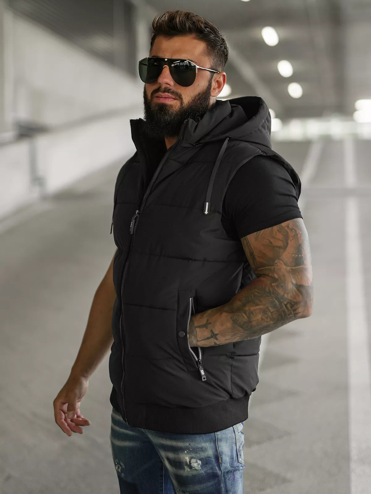 Men's black vest Corles