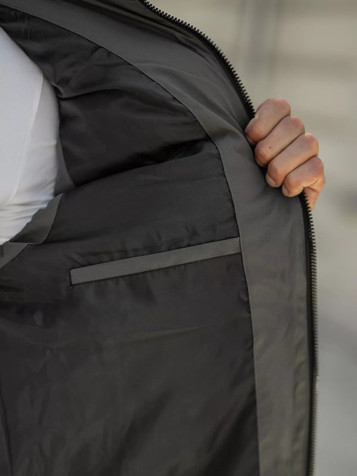 Men's dark gray vest Corles