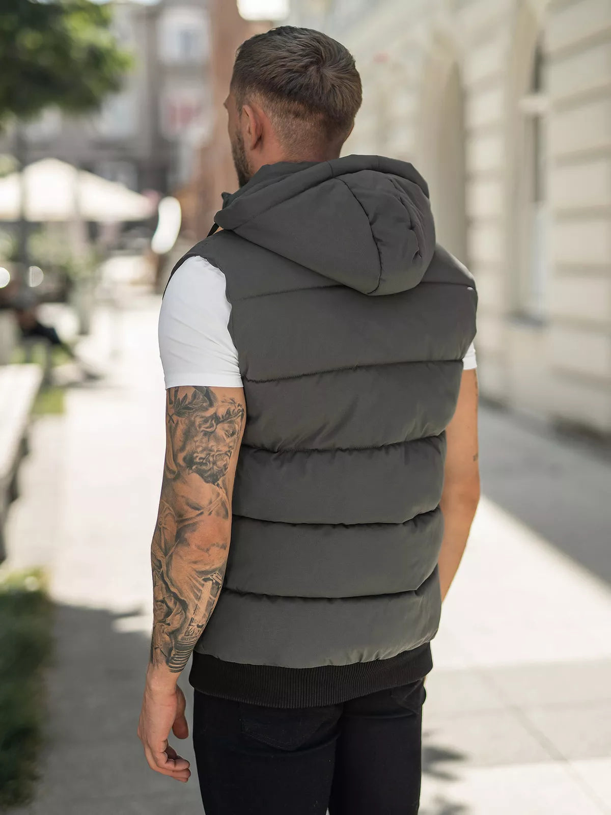 Men's dark gray vest Corles