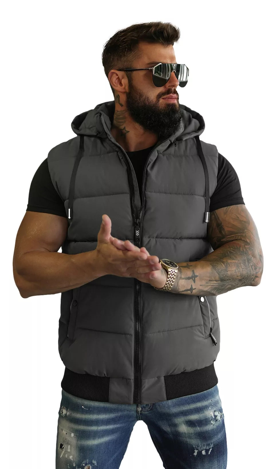 Men's dark gray vest Corles