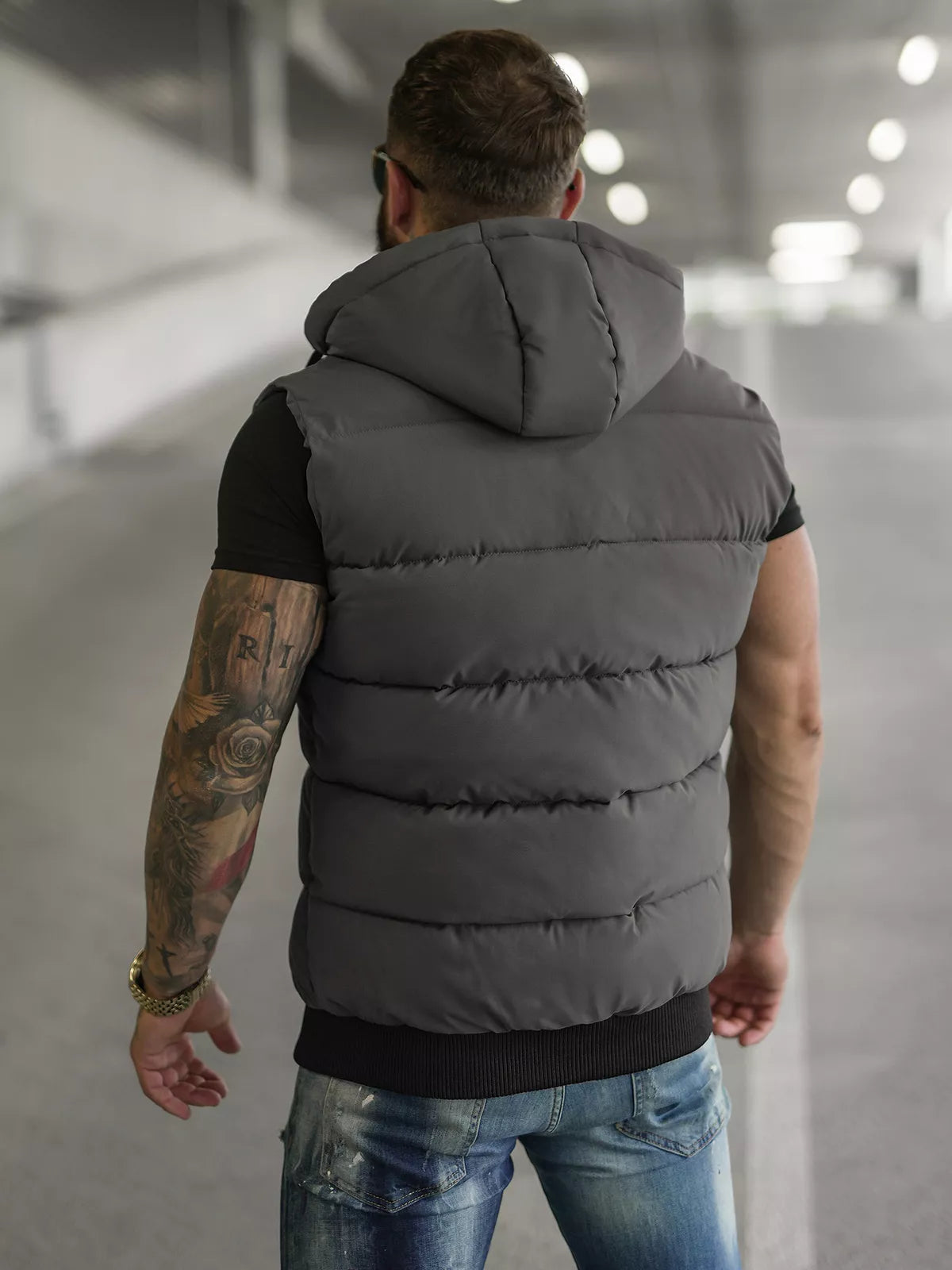 Men's dark gray vest Corles