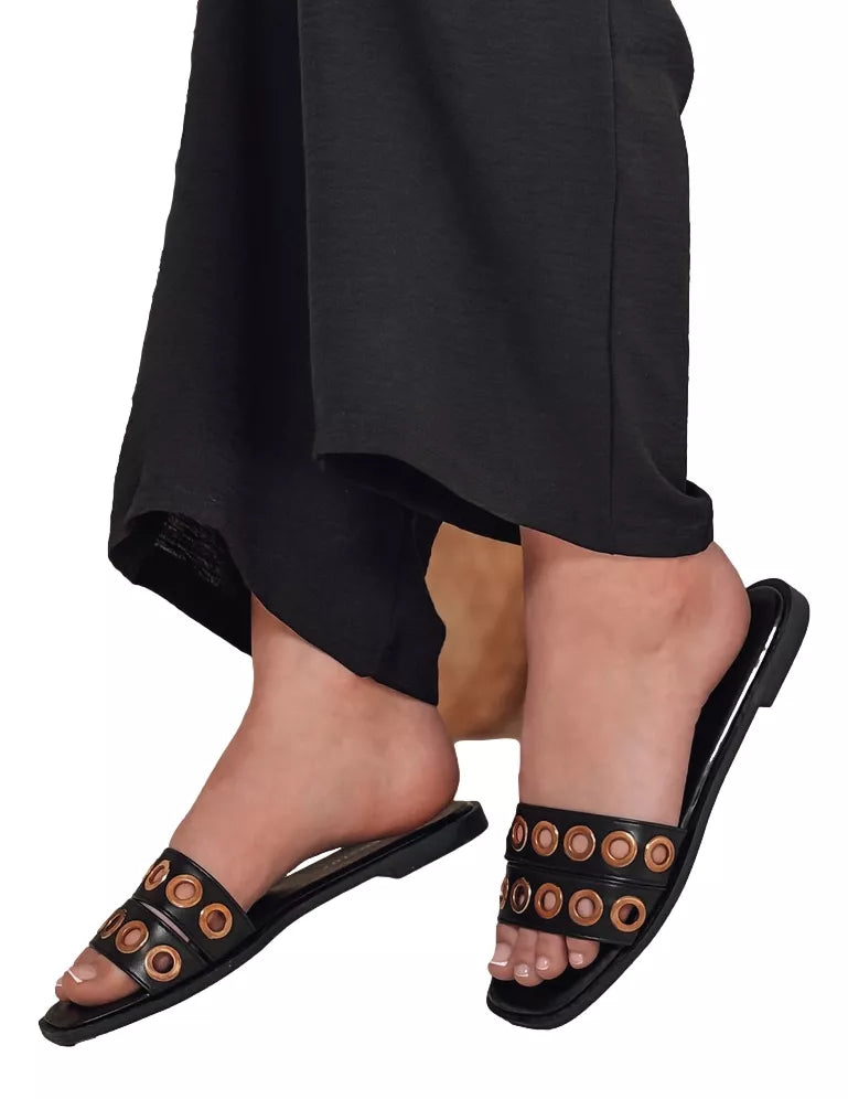 Women's black slippers Stelsan