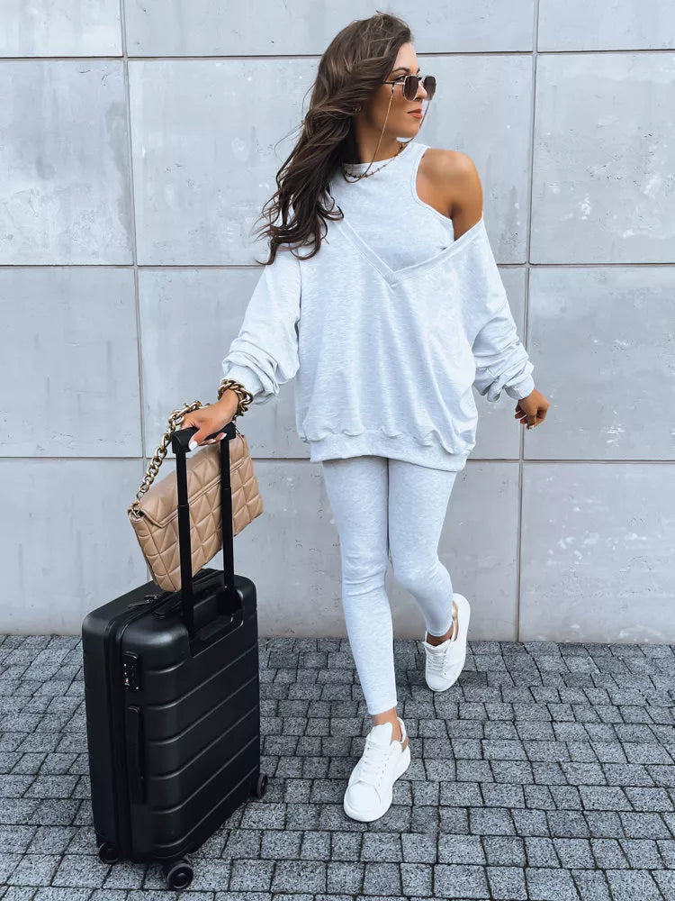 Astral three-piece women's light gray suit