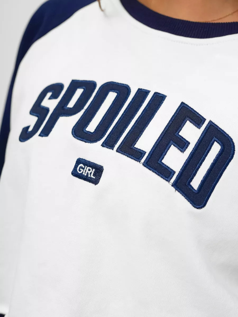 Women's white Spoiled outfit set.