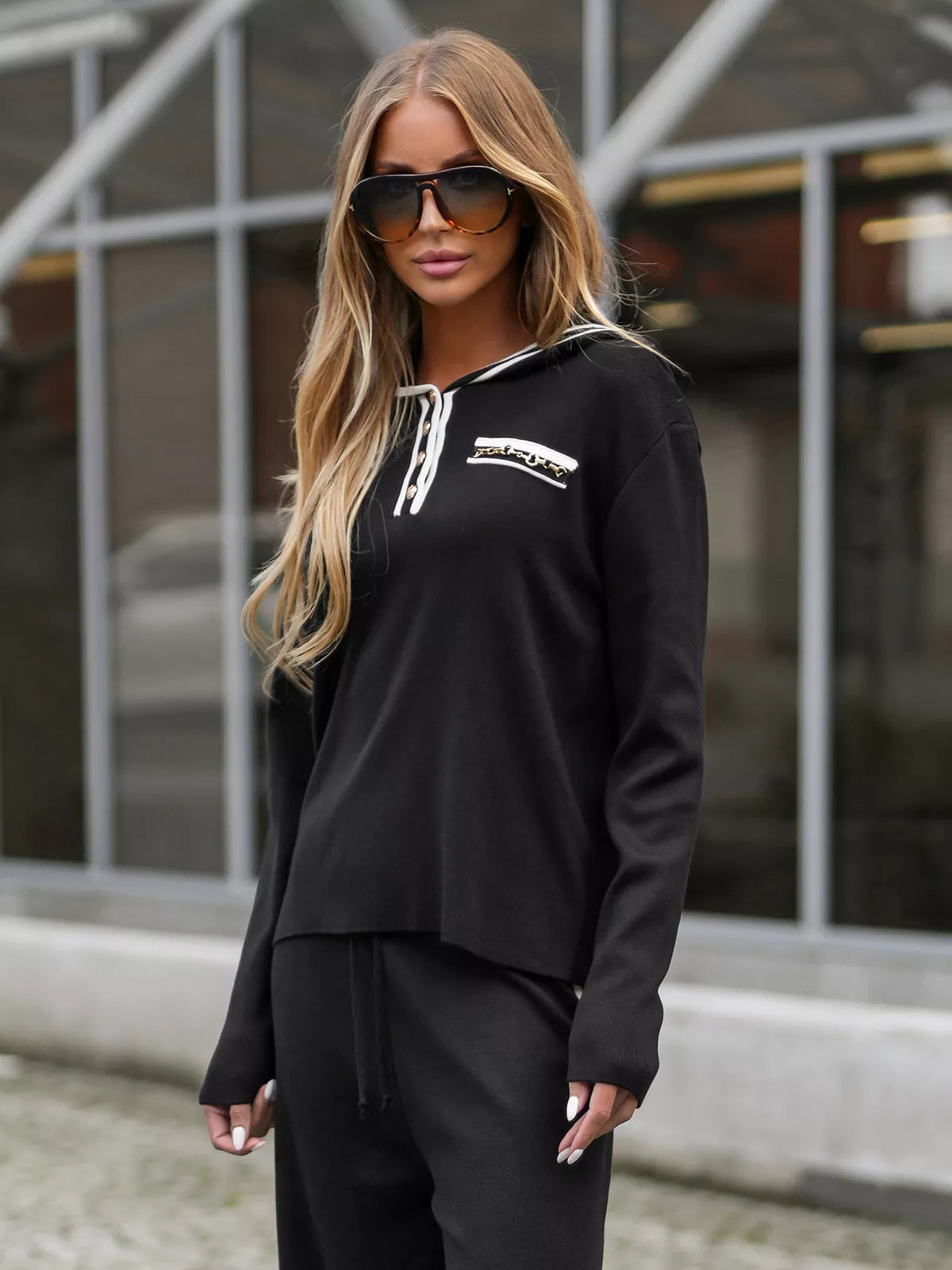 Women's black casual set Belik