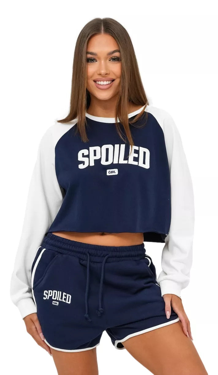 Women's dark blue Spoiled set.