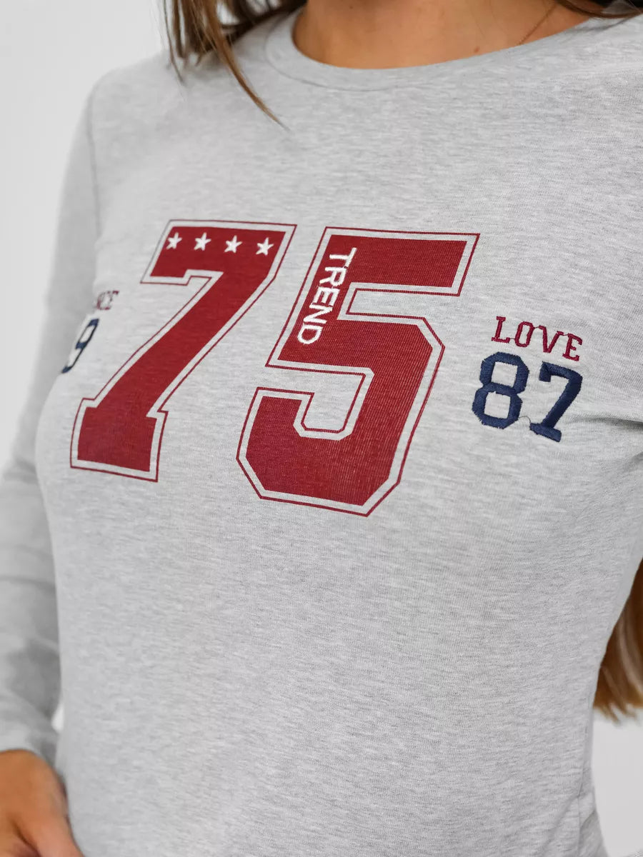 Women's grey suit set 75