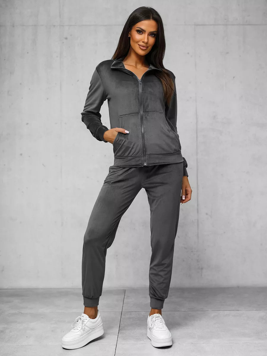 Women's grey velour suit Rosita