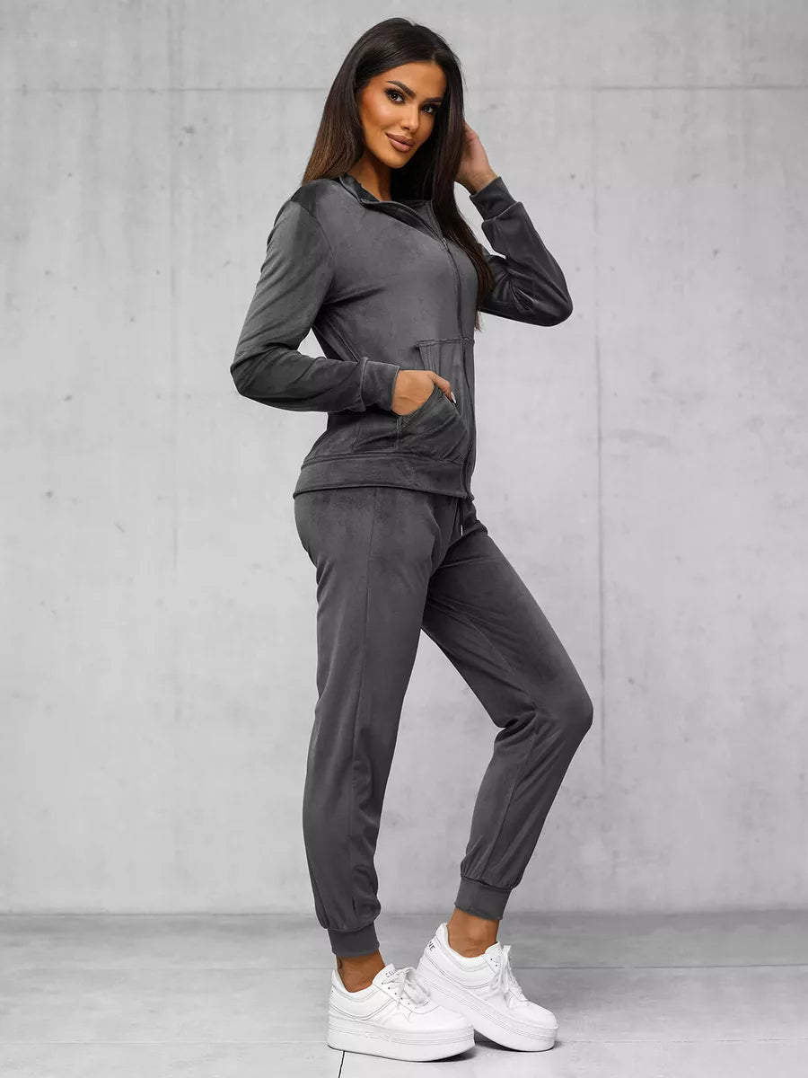 Women's grey velour suit Rosita