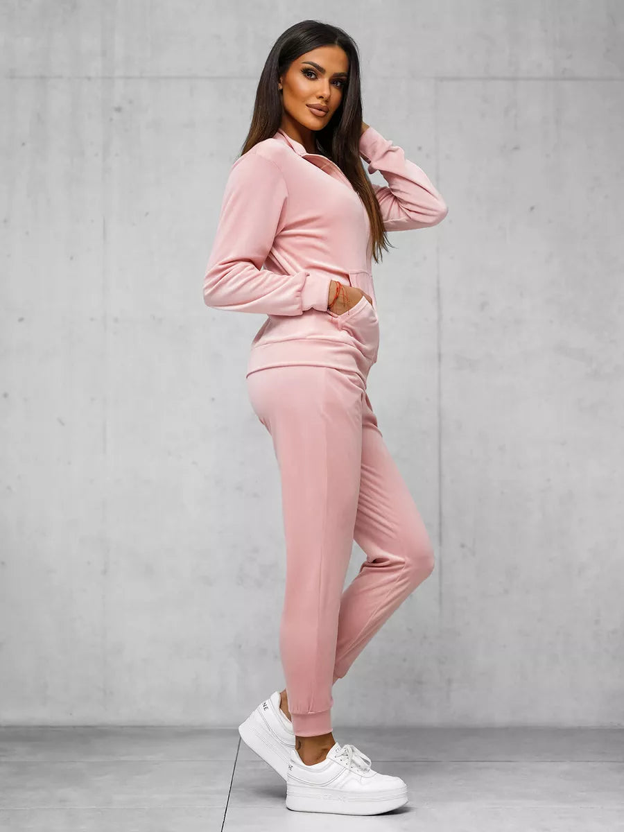 Rosita women's pink velour tracksuit