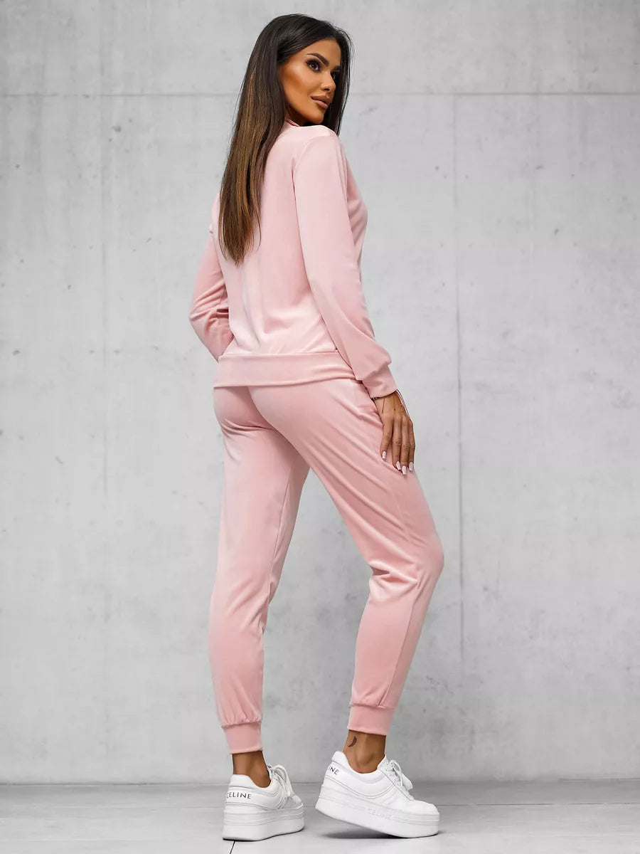 Rosita women's pink velour tracksuit