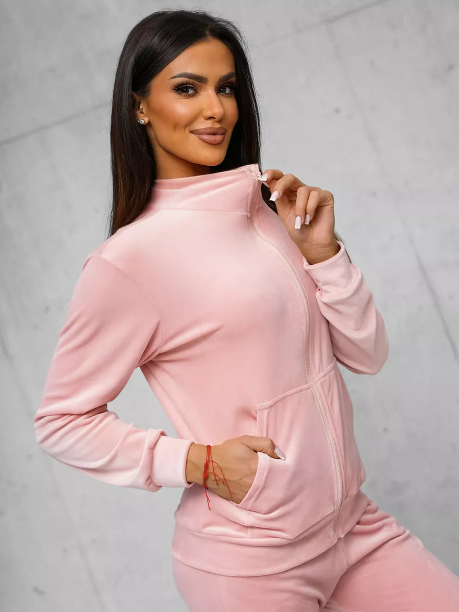 Rosita women's pink velour tracksuit