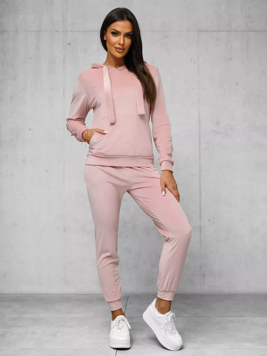 Merlin women's pink velour tracksuit