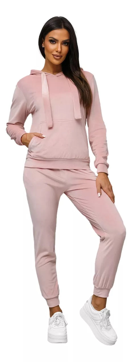 Merlin women's pink velour tracksuit