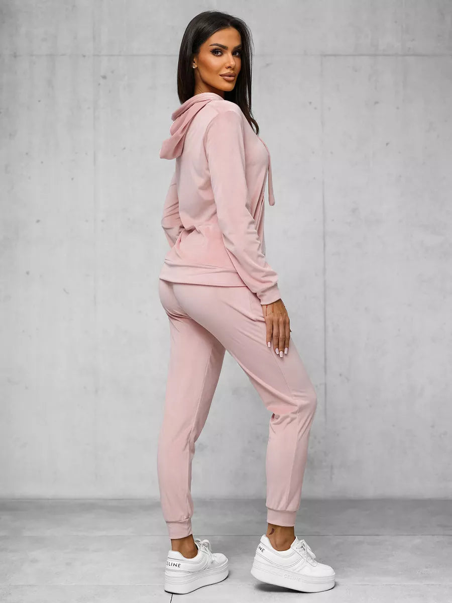 Merlin women's pink velour tracksuit