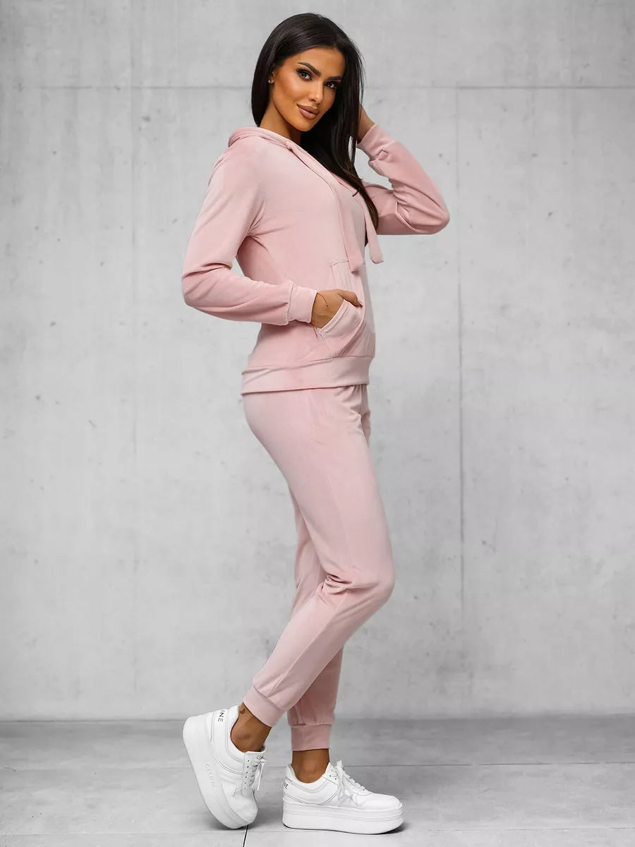 Merlin women's pink velour tracksuit