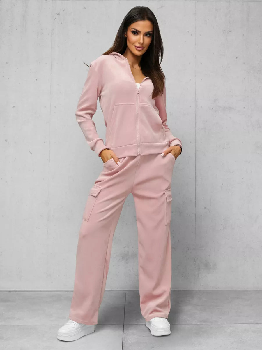 Women's pink velour set Alin