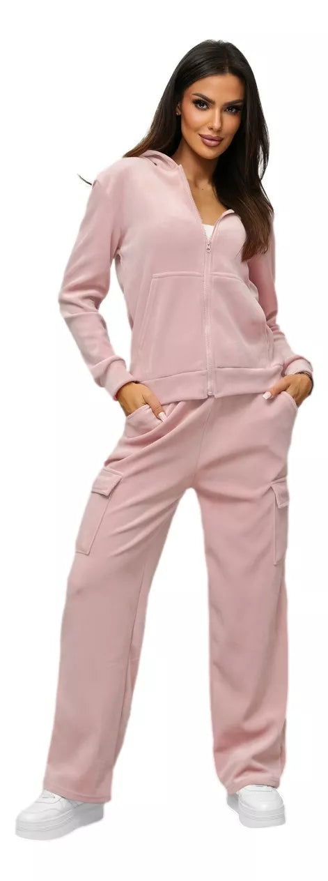 Women's pink velour set Alin
