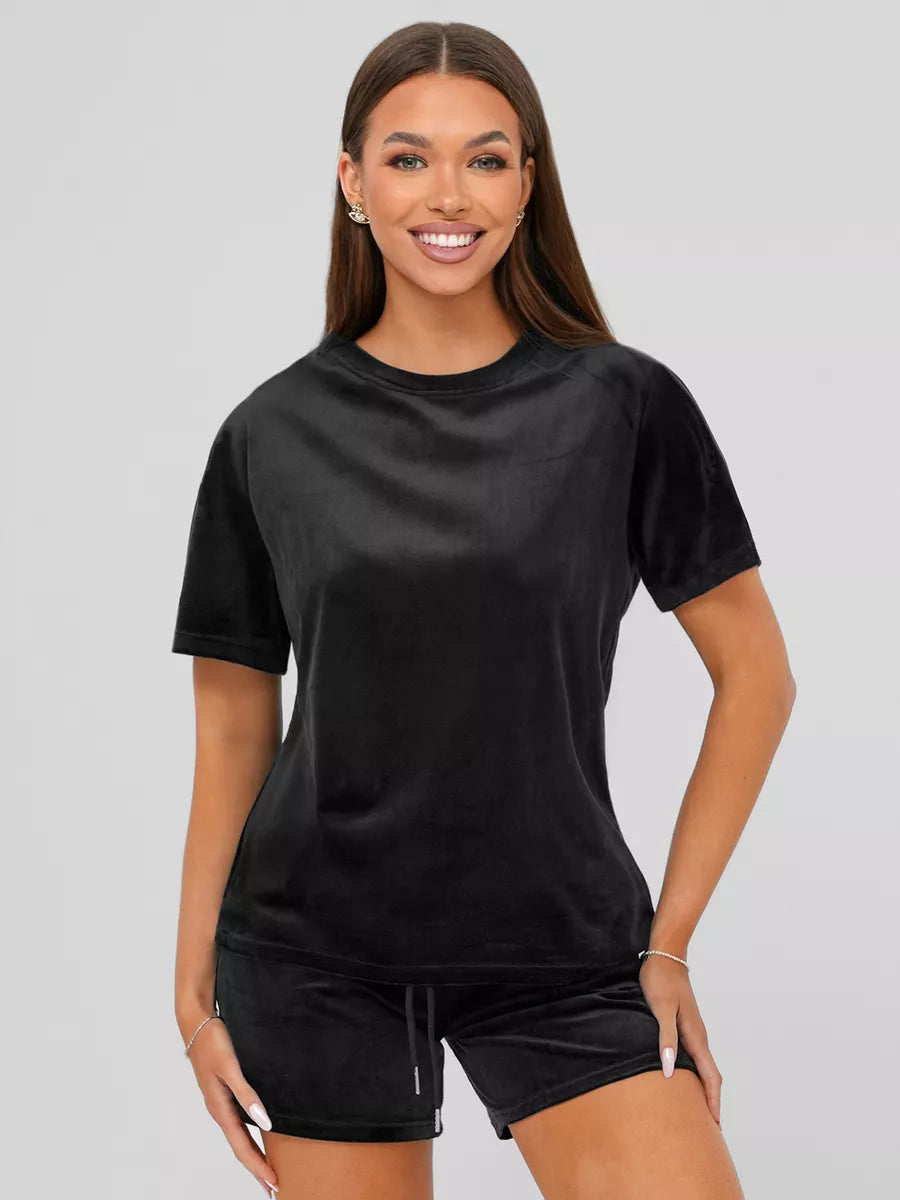 Women's velour black set Stel