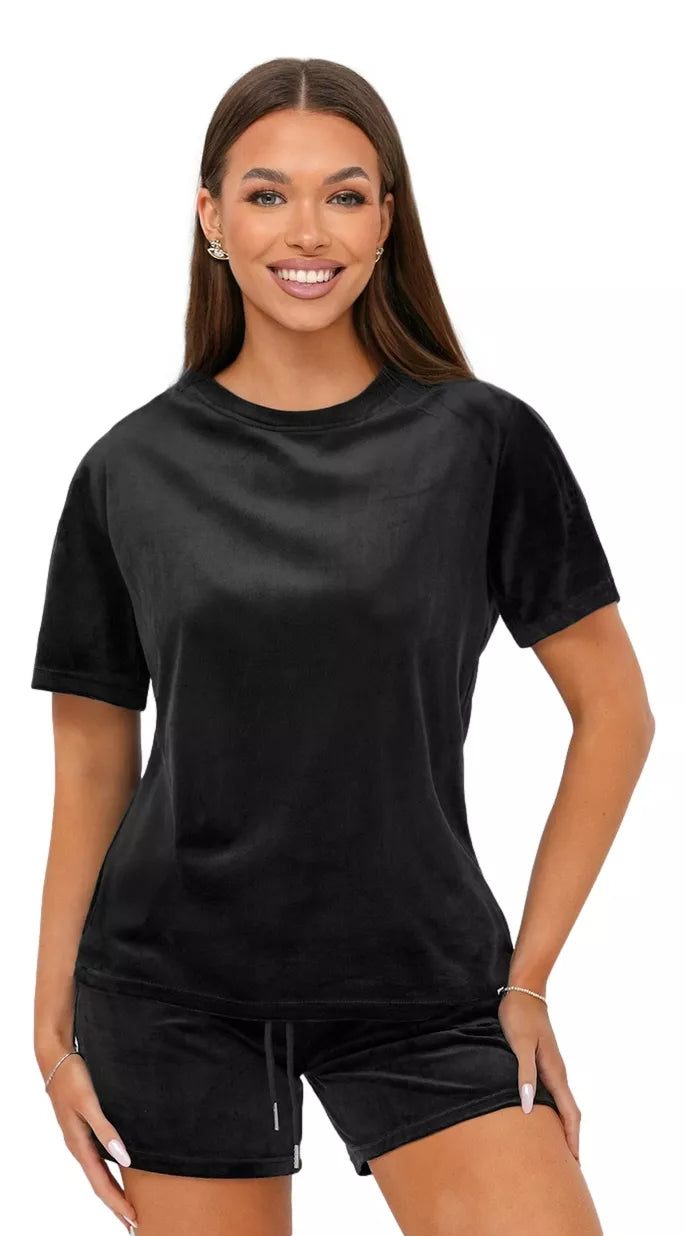 Women's velour black set Stel