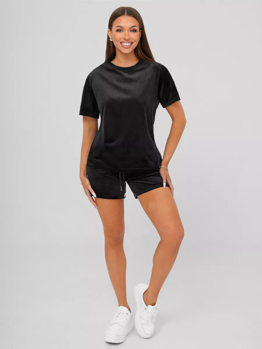 Women's velour black set Stel