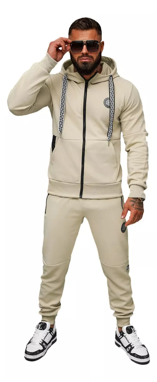 Men's brown tracksuit set Lion