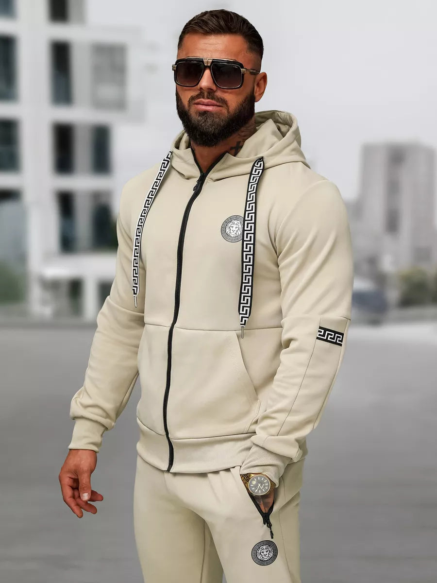 Men's brown tracksuit set Lion