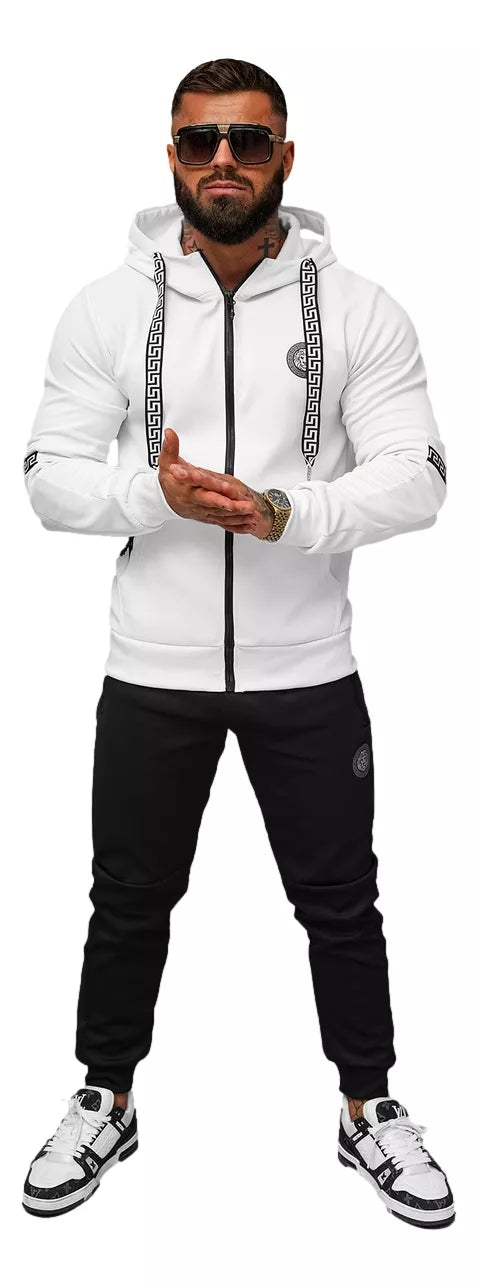 Men's white Lion tracksuit set.