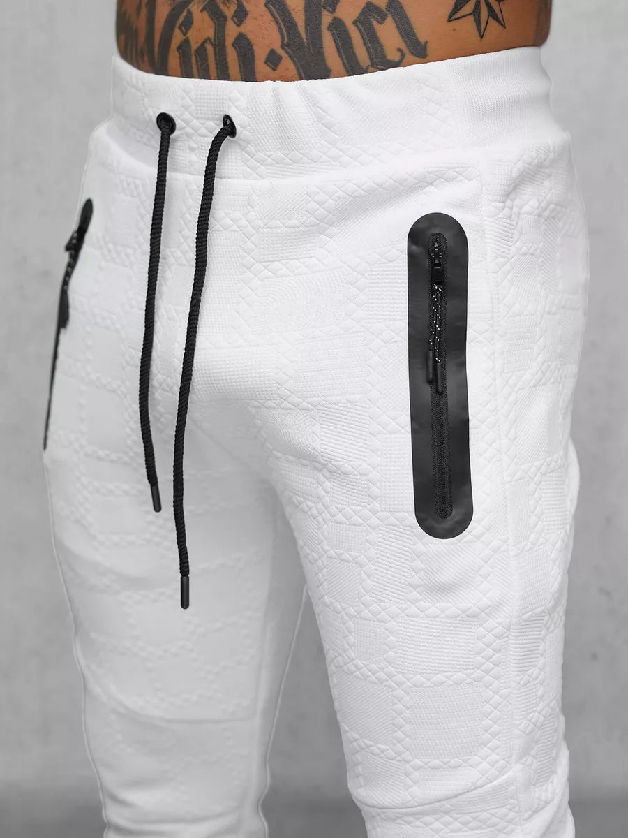 Men's white hooded tracksuit Adam