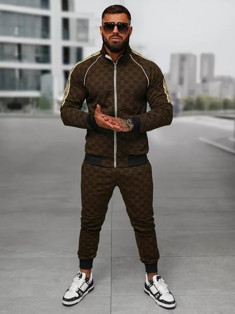 Men's brown tracksuit set Design