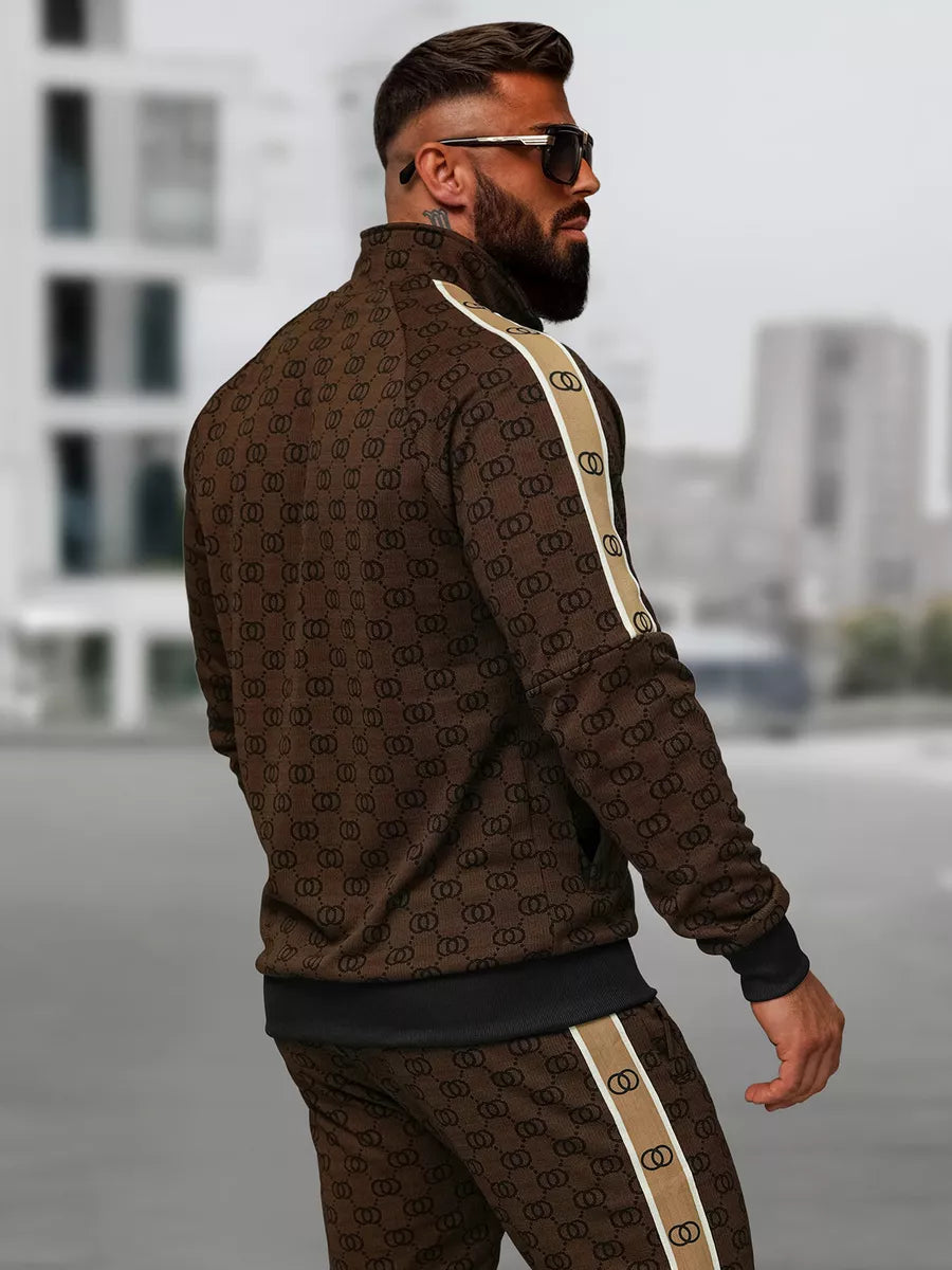 Men's brown tracksuit set Design