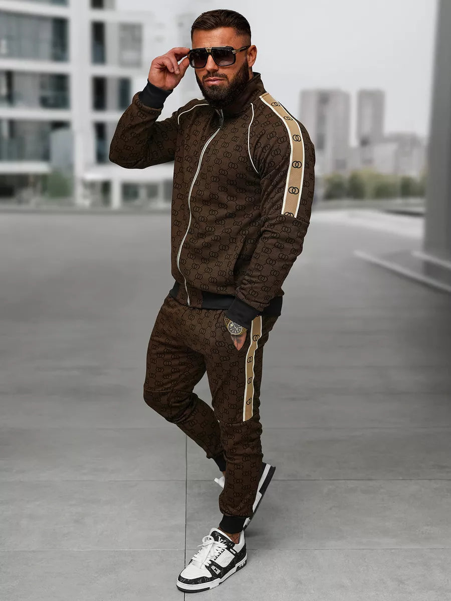 Men's brown tracksuit set Design