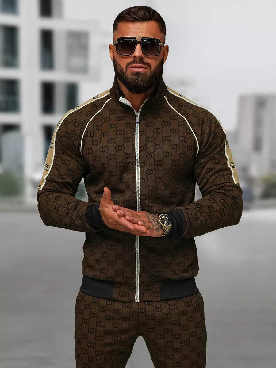 Men's brown tracksuit set Design