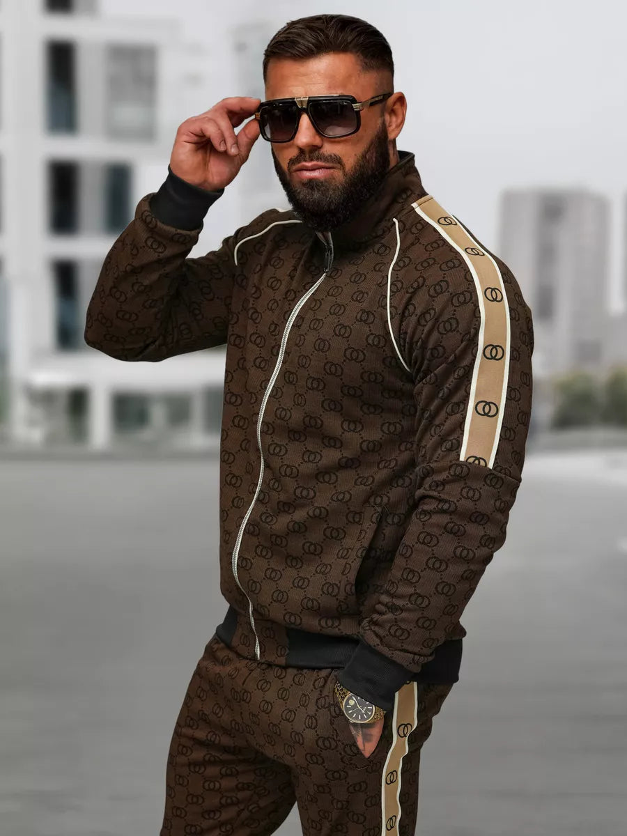 Men's brown tracksuit set Design