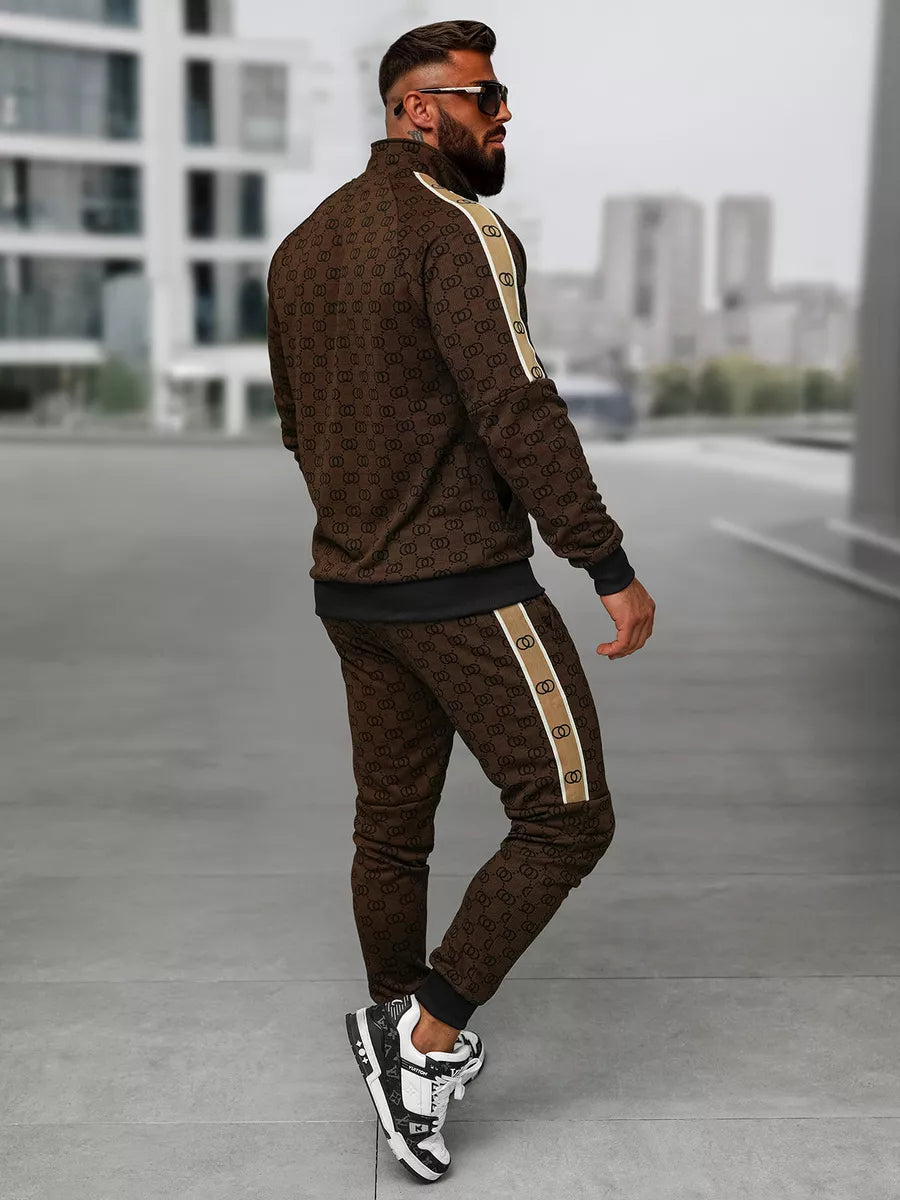 Men's brown tracksuit set Design