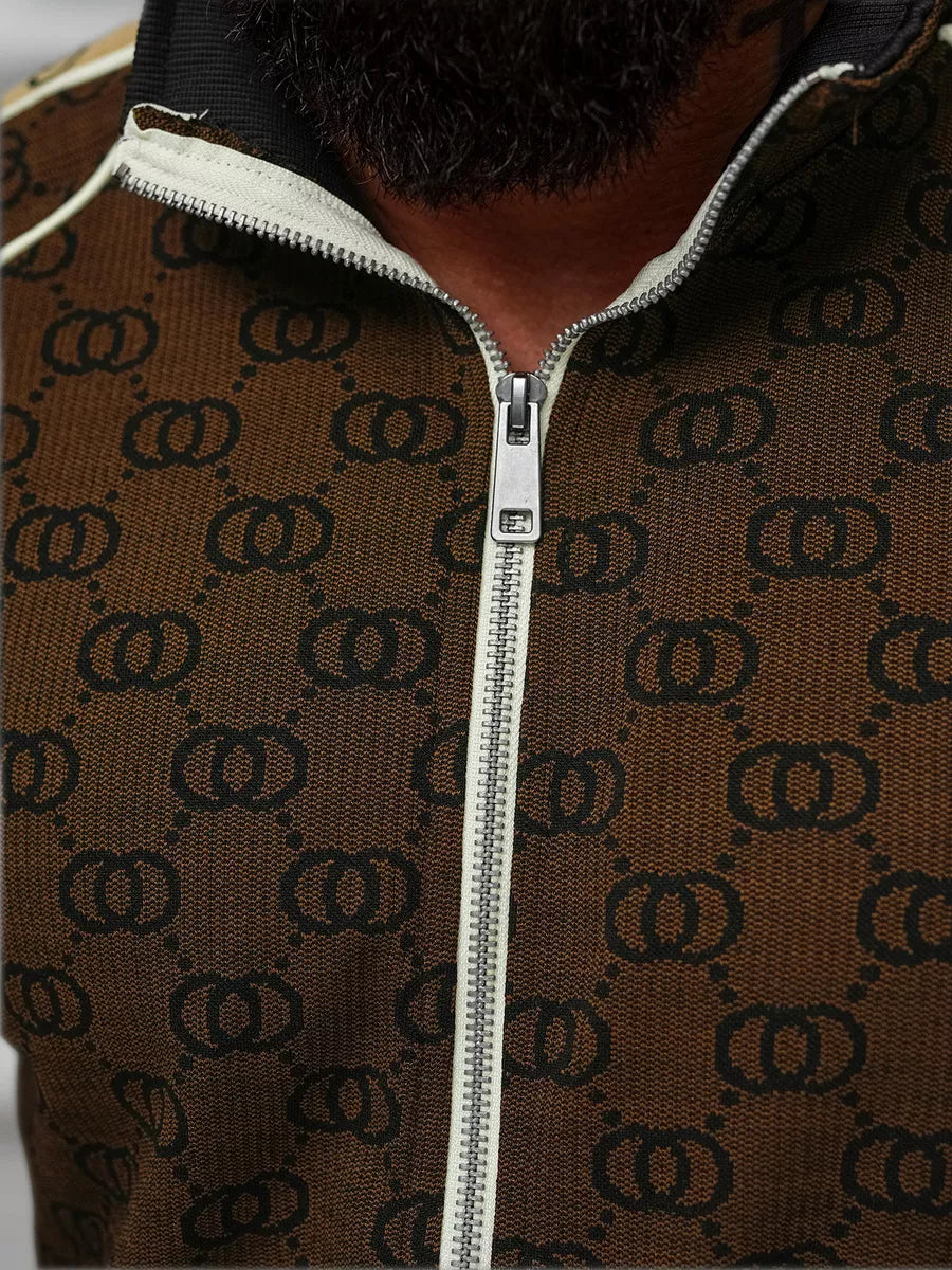 Men's brown tracksuit set Design
