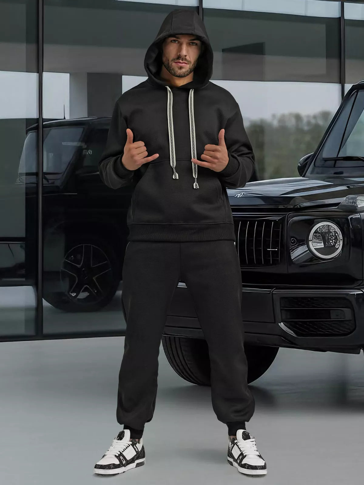 Men's black suit Ulan