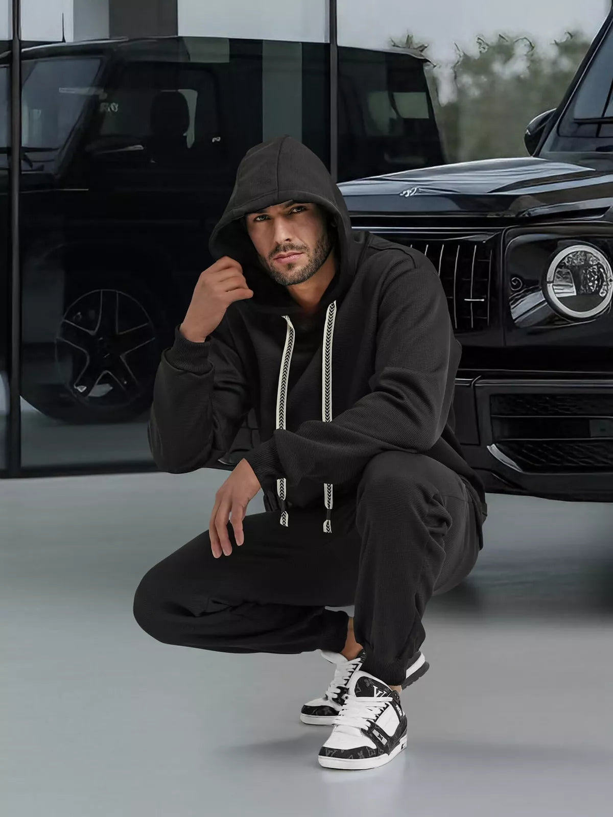 Men's black suit Ulan