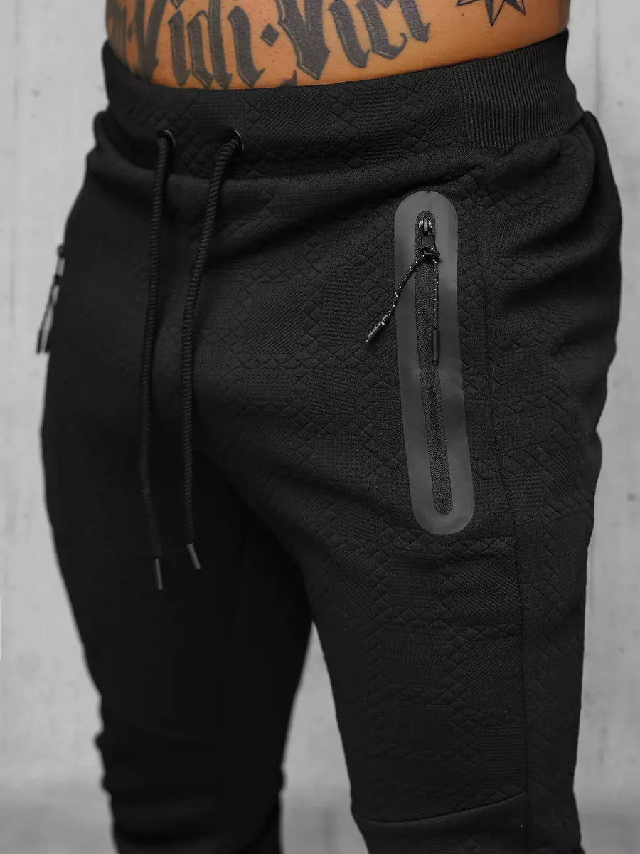 Men's black hooded tracksuit Adam