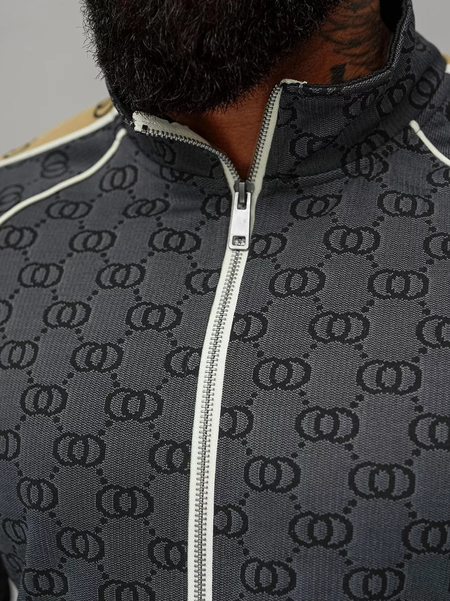 Men's Black Tracksuit Set Design