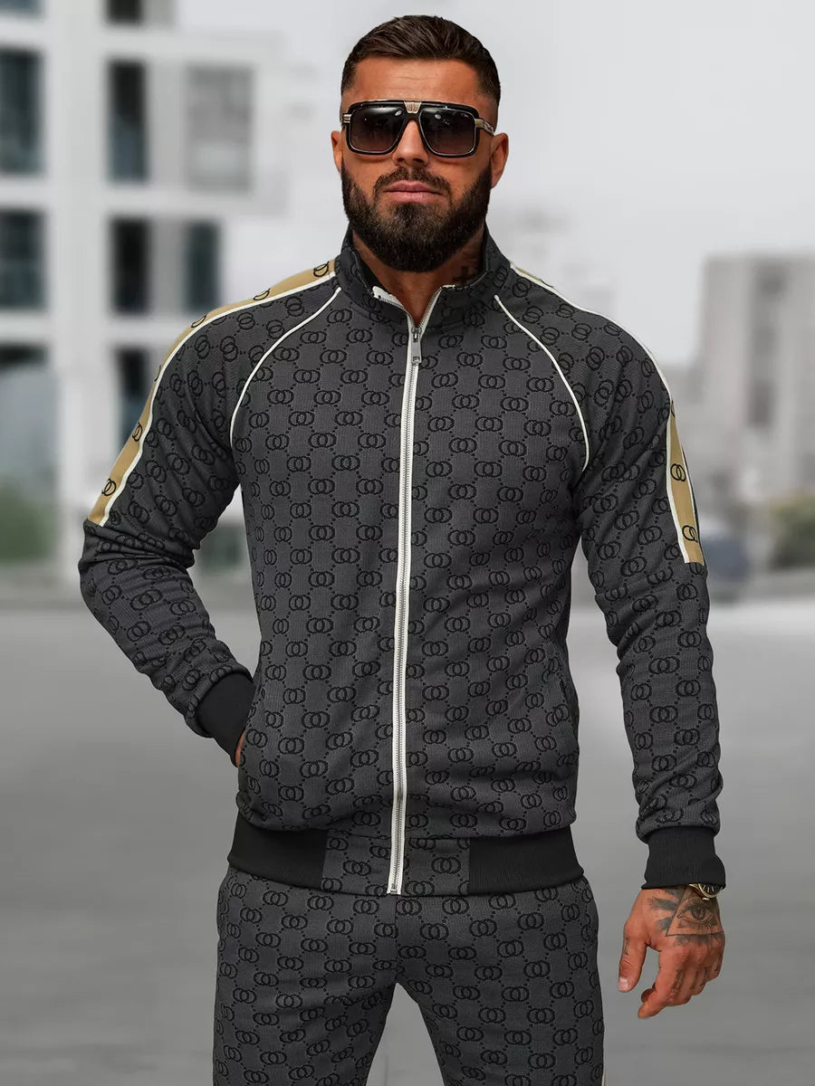 Men's Black Tracksuit Set Design